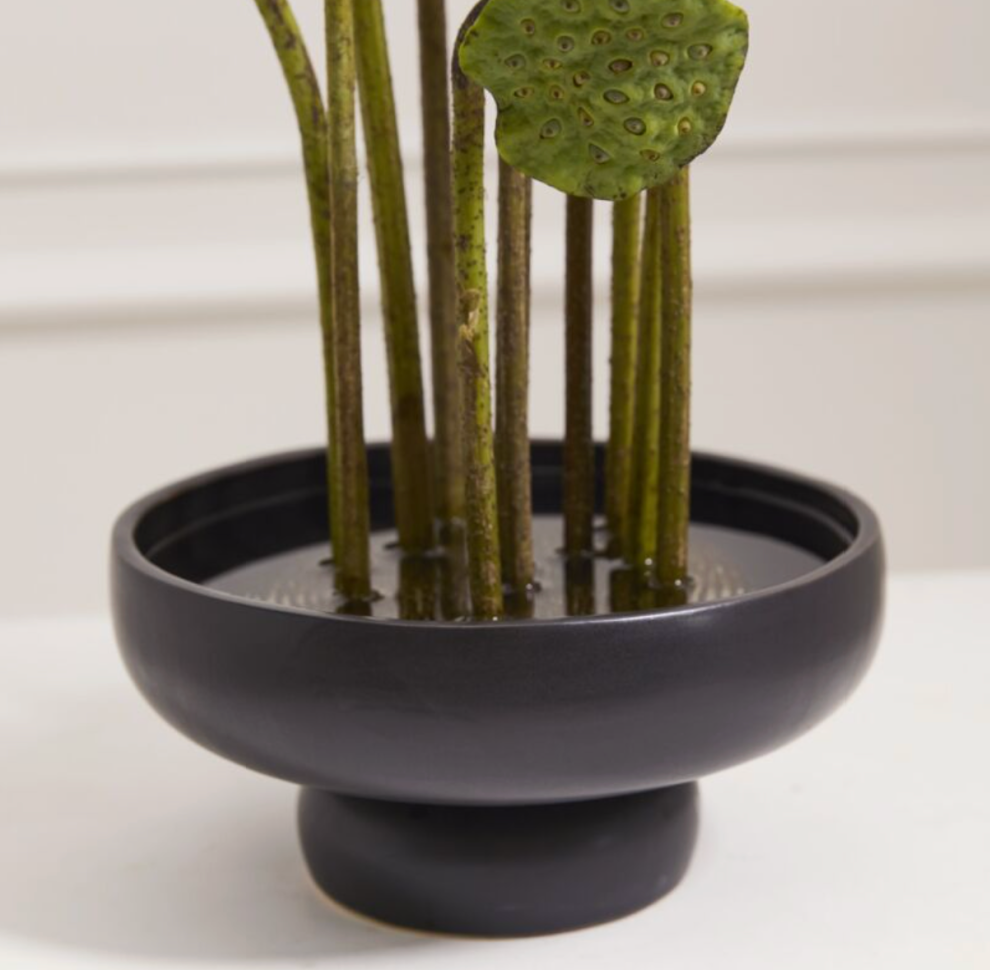 Black Compote Planter