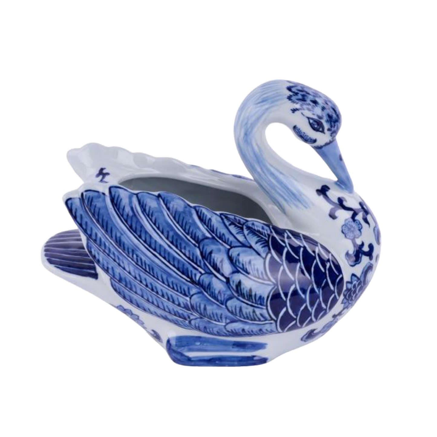 Blue and White Porcelain Swan