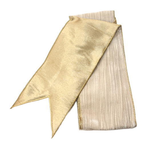 Vintage Almond Velvet Wreath Sash