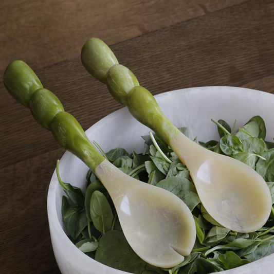 Green Resin Salad Servers