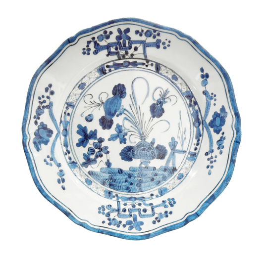Faenza 11" Dinner Plates - Set of 4 White and Blue