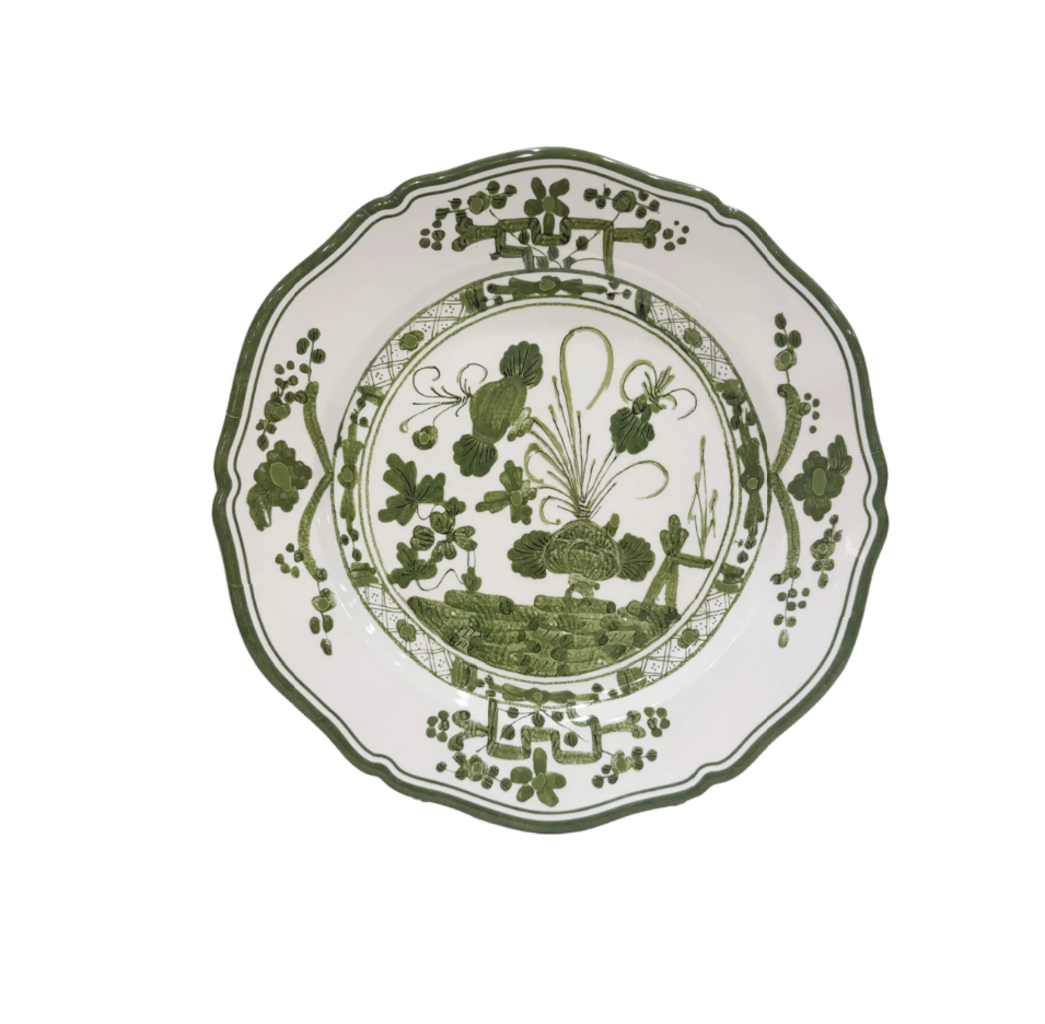 Faenza 9" Salad Plate - Set of 4 White and Green