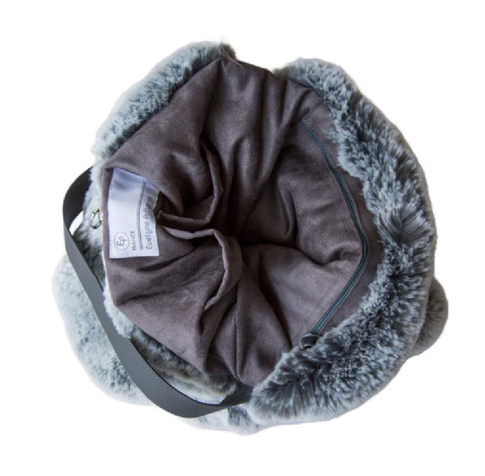 Maison Prélonge Grey Faux Fur Bag