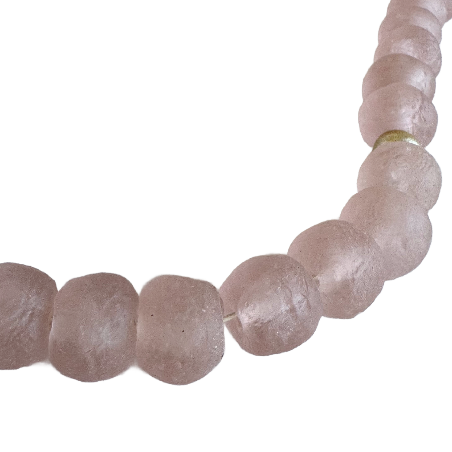 Handmade Beaded Blush Pink Glass Rosary