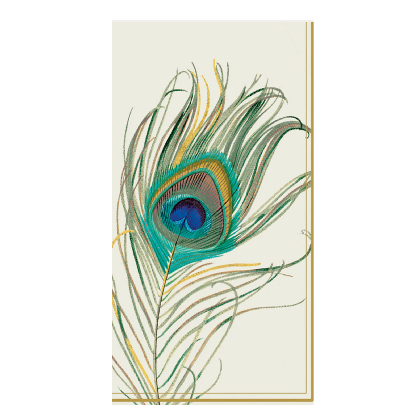 Peacock Feather Guest Towels