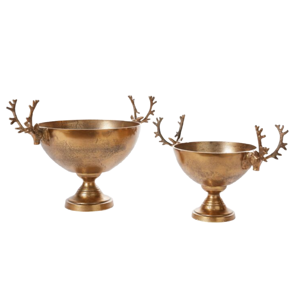 Large Brass Buck Bowl