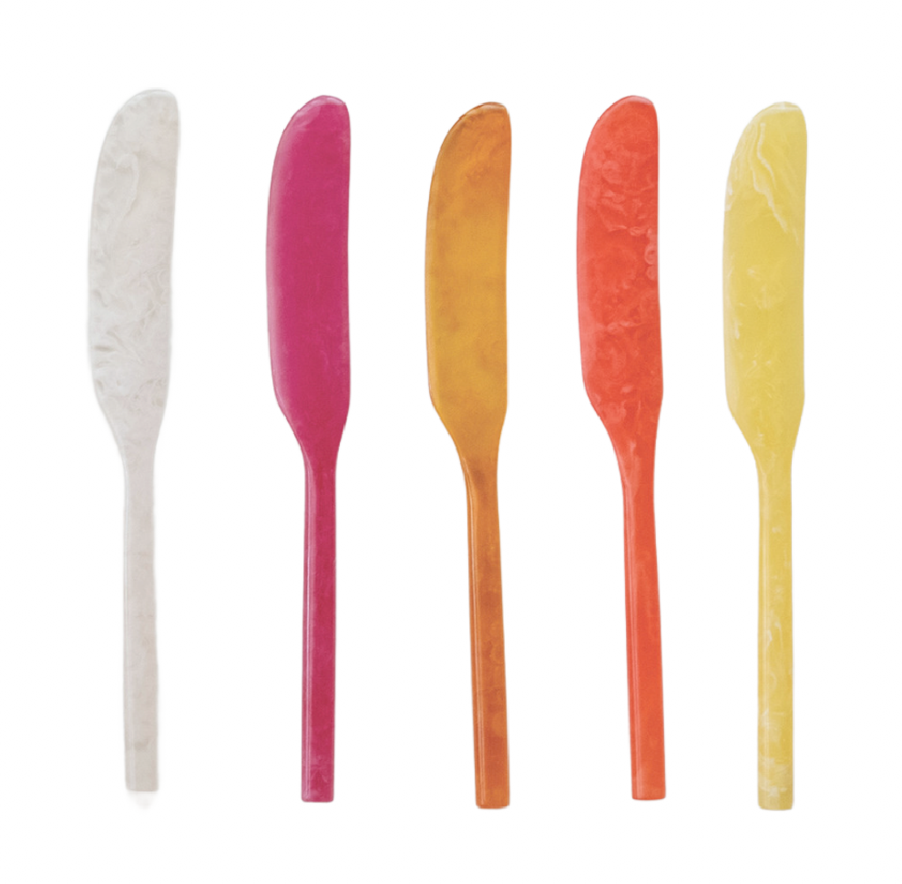 Color Marbled Canape Knife