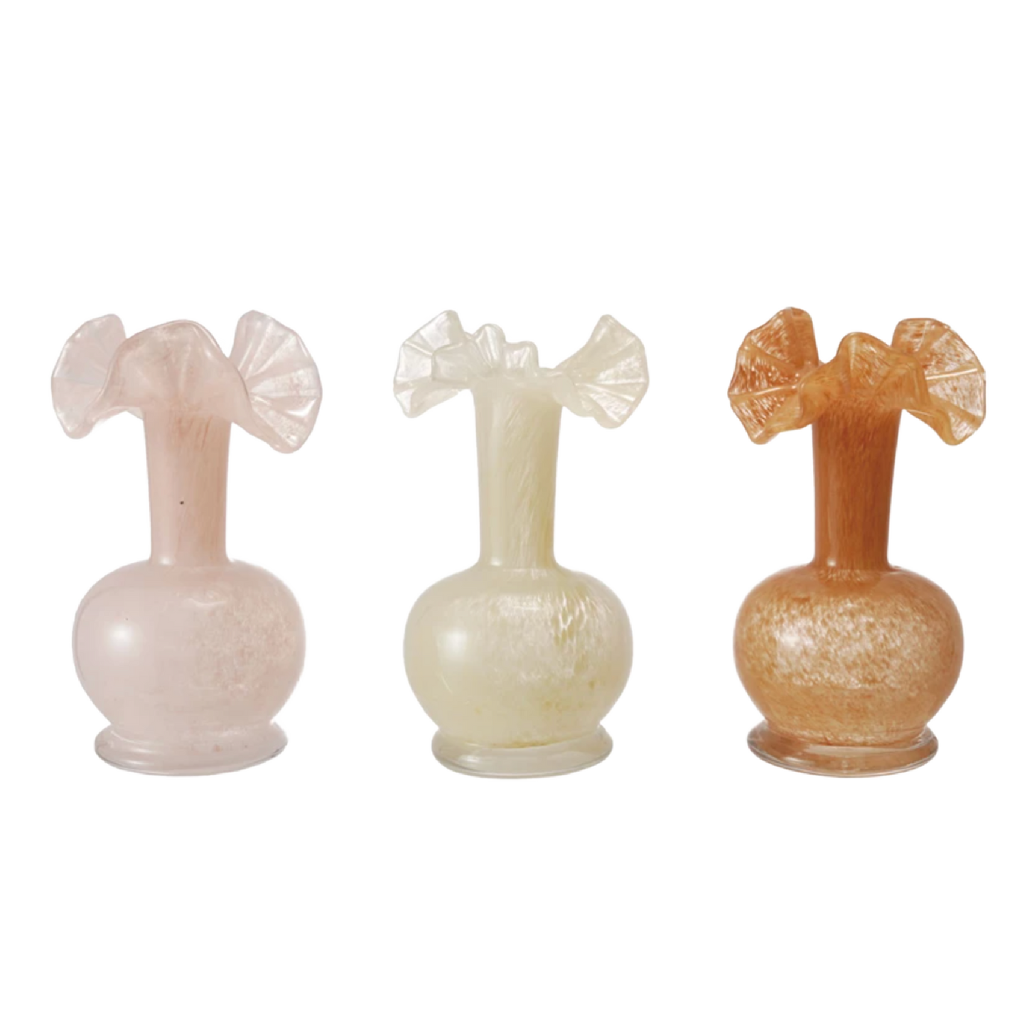 Art Glass Vase w/ Ruffle