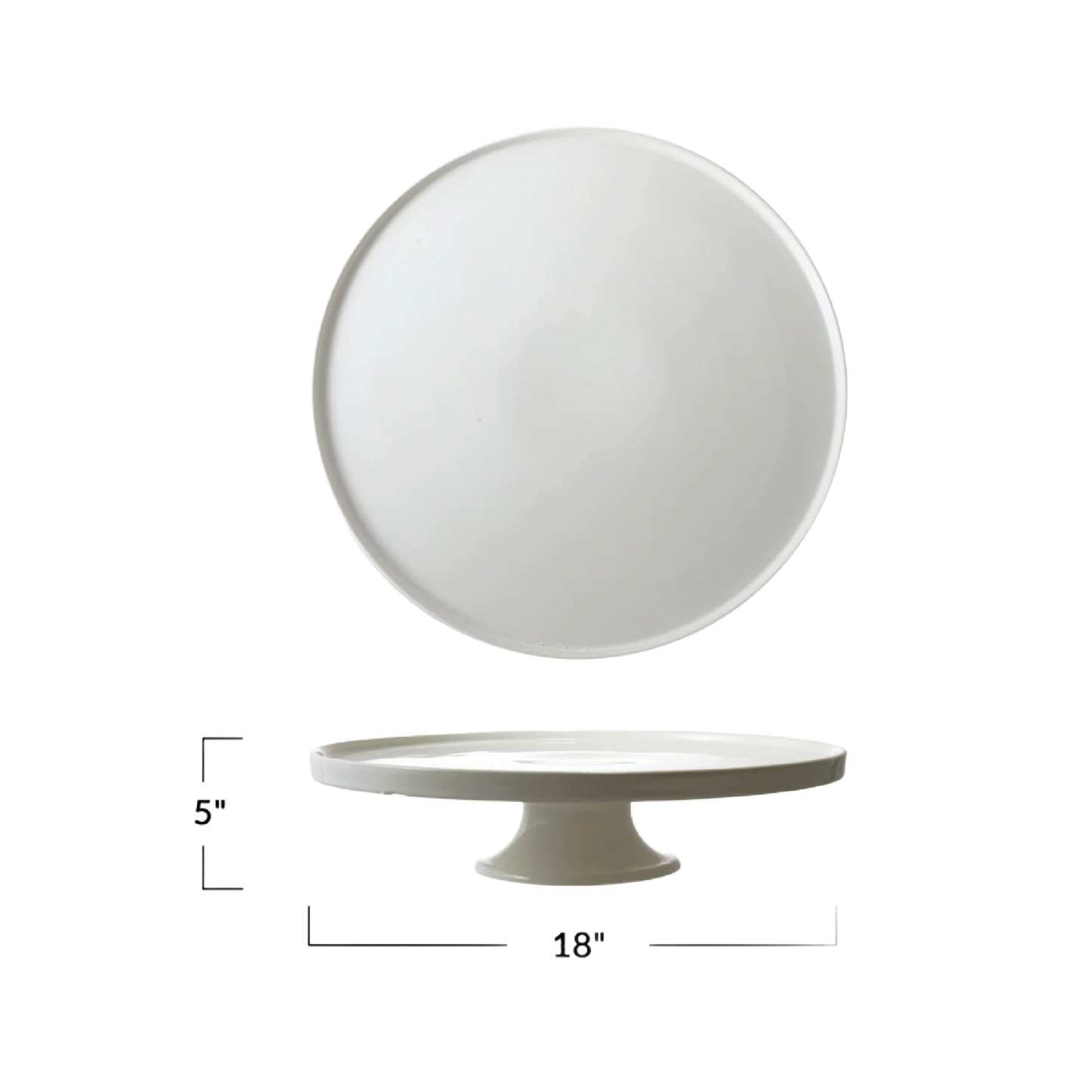 Stoneware Pedestal w/lip