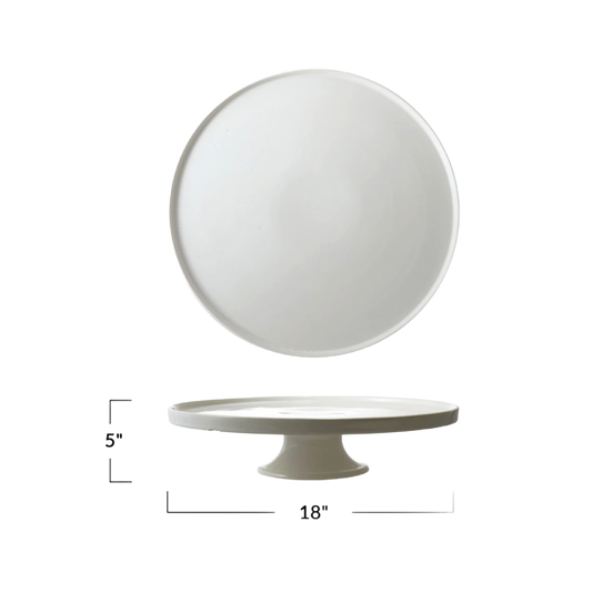 Stoneware Pedestal w/lip