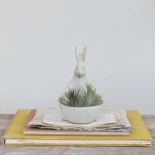Stoneware Rabbit Bowl/Planter