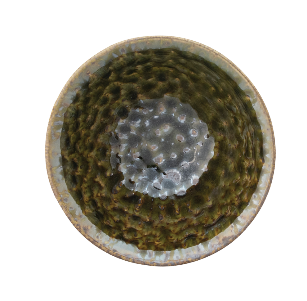 Green Stoneware Bowl