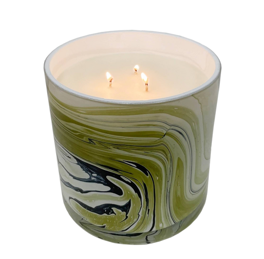 Vetiver & Oak 45 oz. Swirl Glass Candle