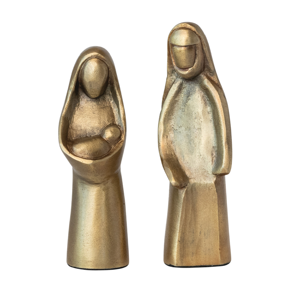 Holy Family Antique Gold Finish