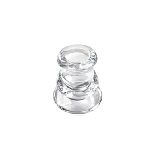 Clear Glass Candle Holder