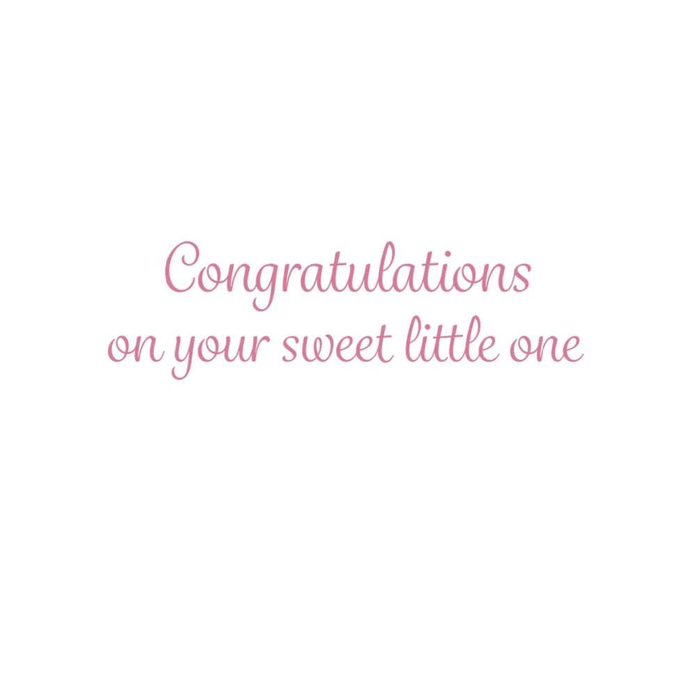 It's a Girl Stripe Baby Shower Greeting Card