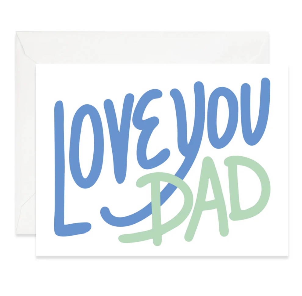 Love You Dad Lettering Greeting Card