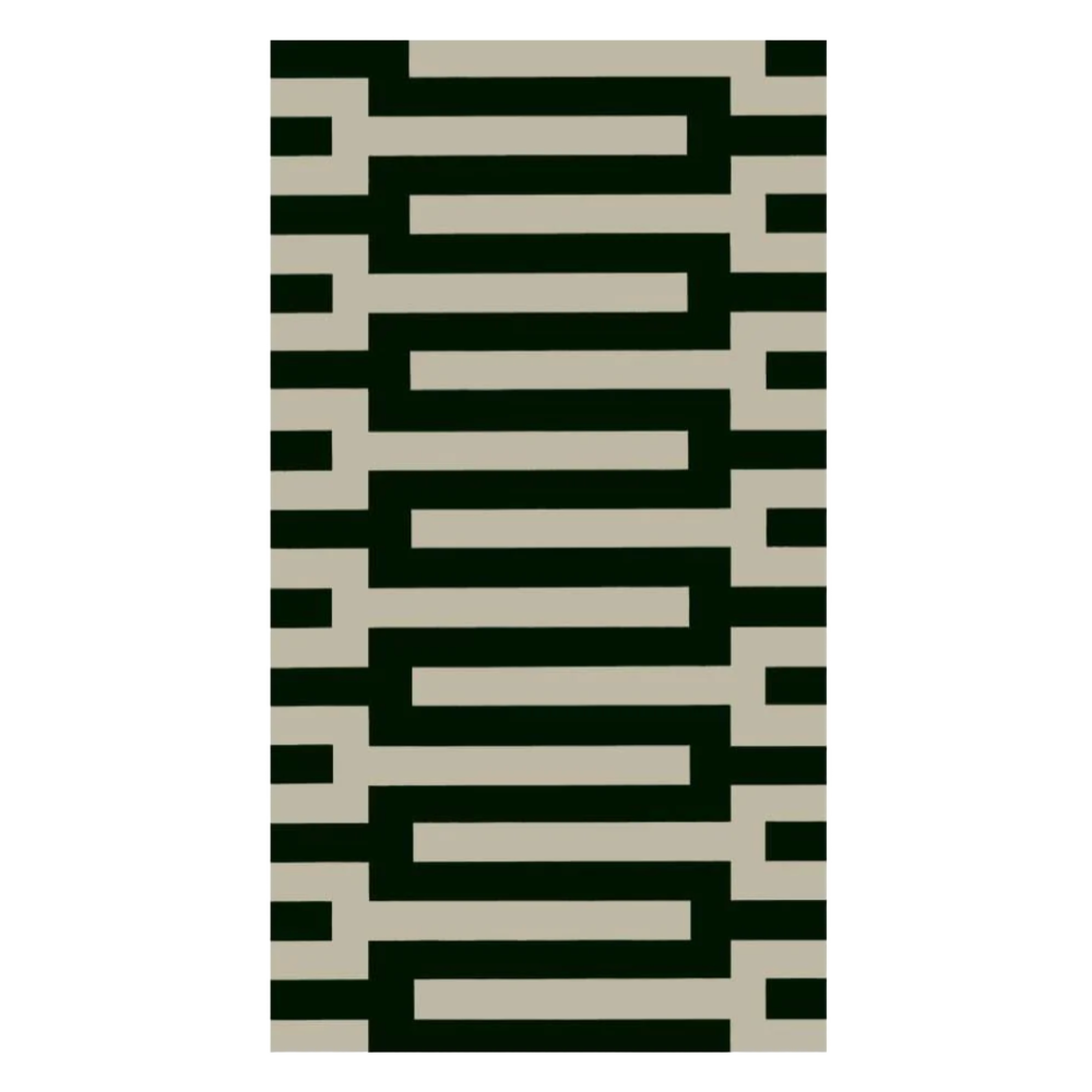 Black Zipper Caspari Guest Towel Napkin