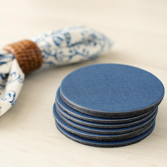 Canvas Navy Coaster