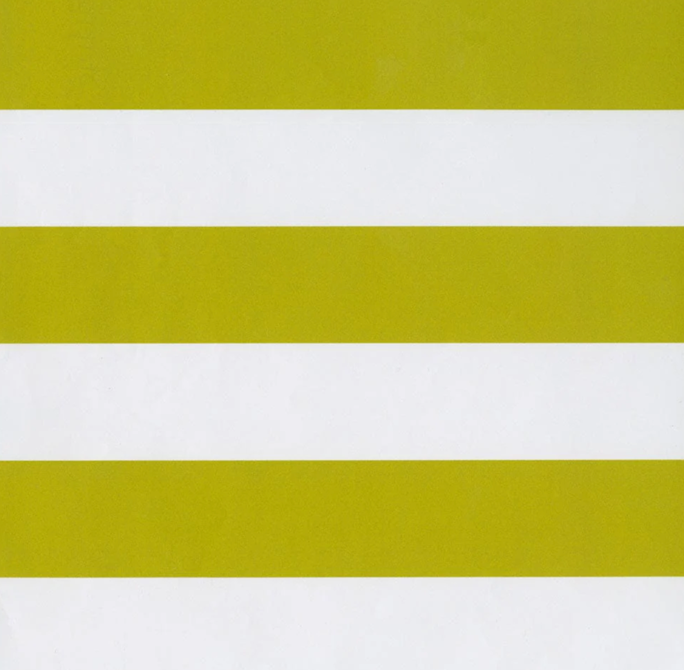Awning Stripe Chartreuse & White Wrapping Paper