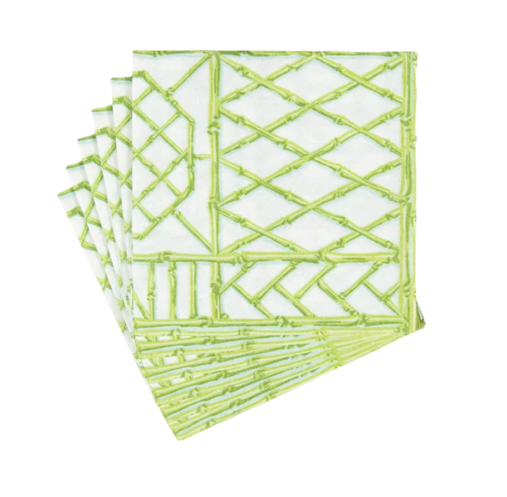 Bamboo Screen Green Dinner Napkin