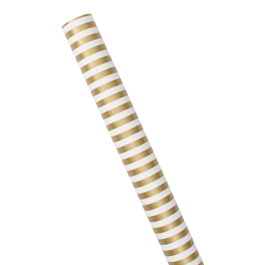 Club Stripe Gold/Silver Reversible Gift Wrapping Paper