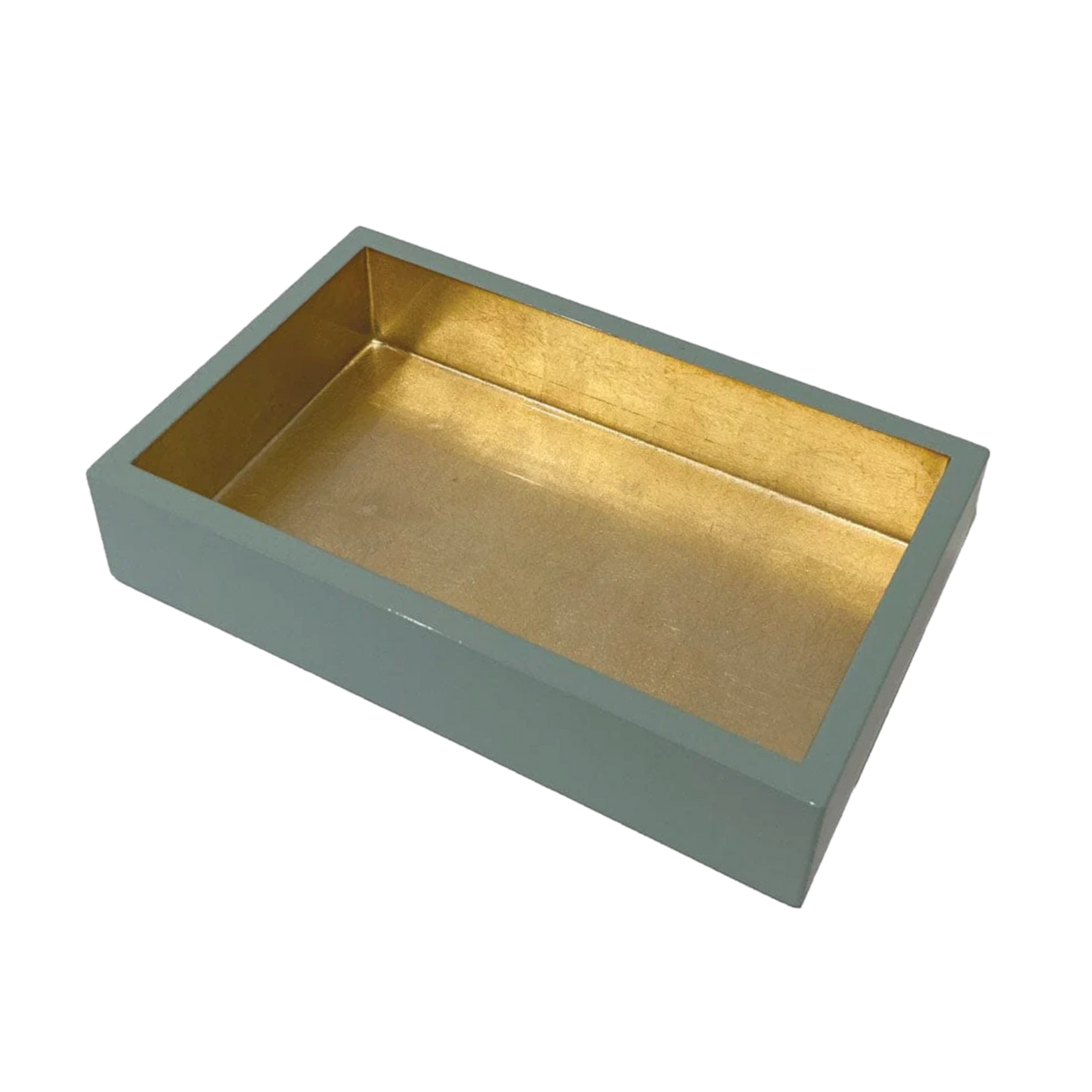 Celadon w/Gold Lacquer Guest Napkin Holder