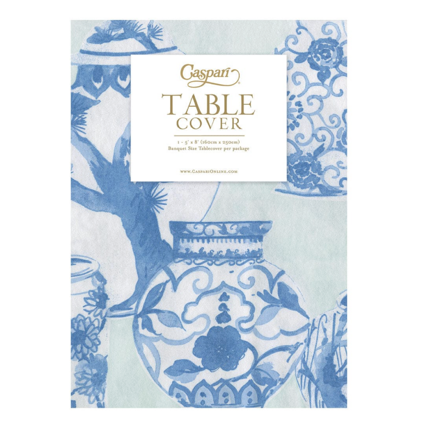 Glazed Porcelain Celadon-Ppr Linen Print Airlaid Tablecover