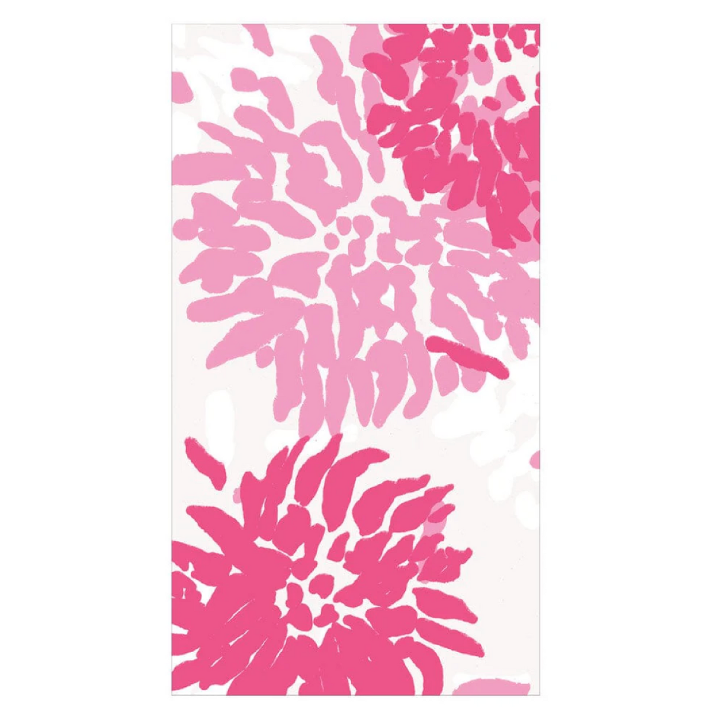 Chrysanthemum Raspberry Caspari Guest Towel Napkin