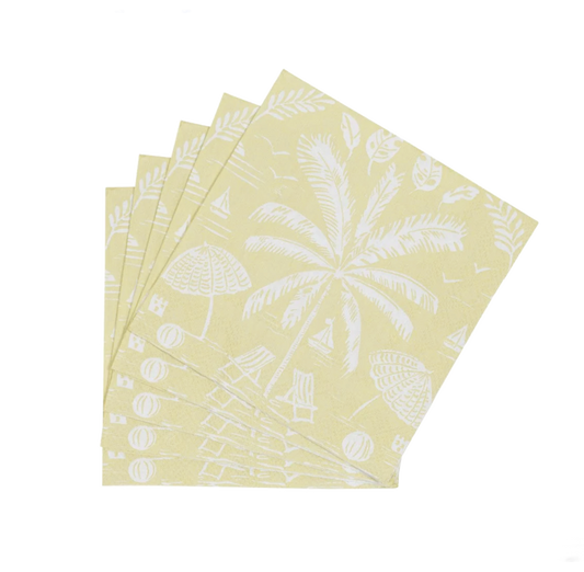 Palms and Parasols Key Lime Cocktail Napkin
