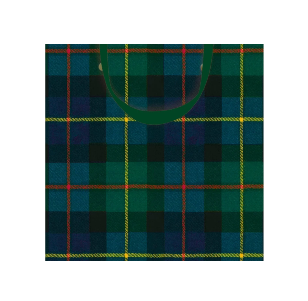 William Tartan Blue Small Square Gift Bag