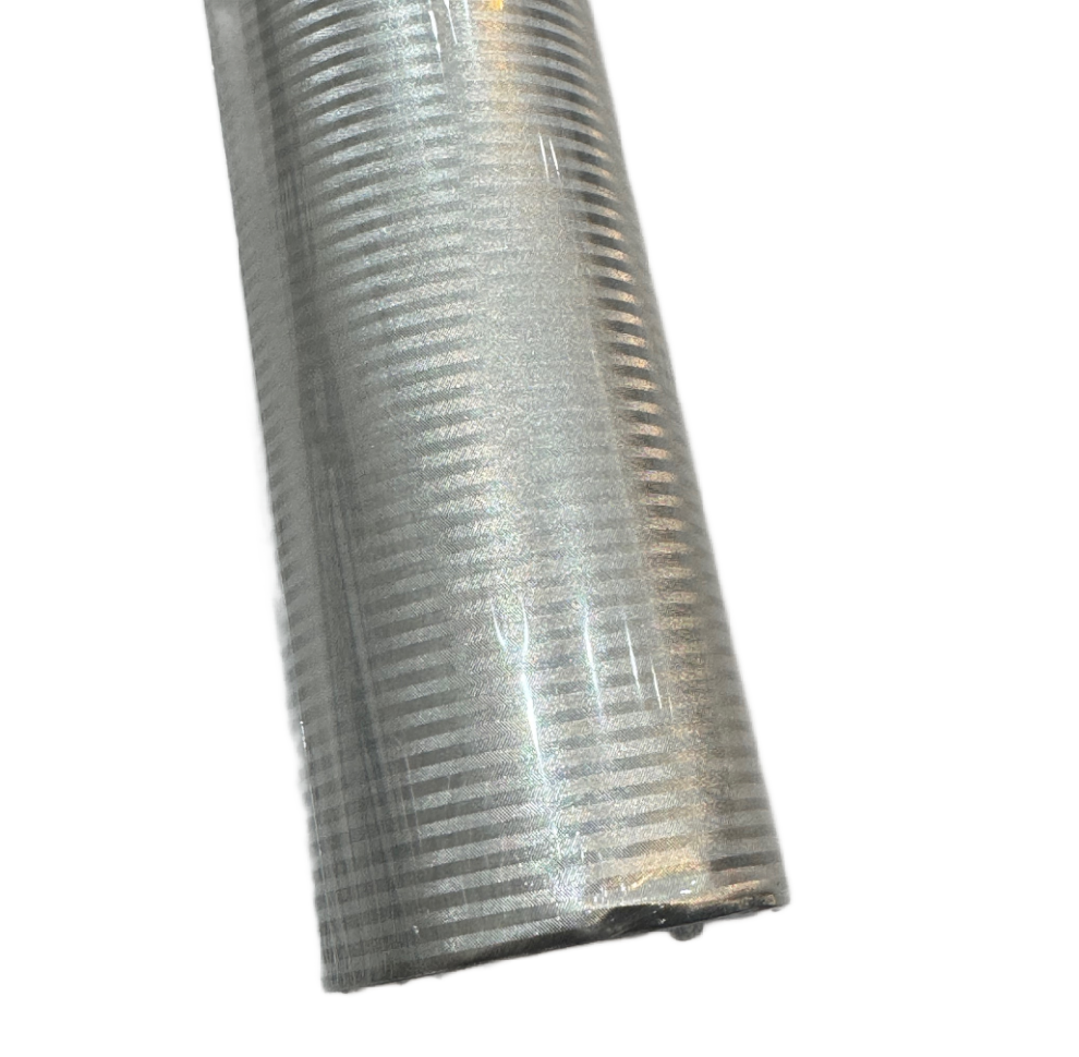 Fluted Silver Foil Wrapping Paper