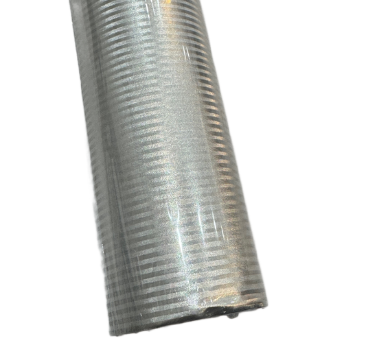 Fluted Silver Foil Wrapping Paper