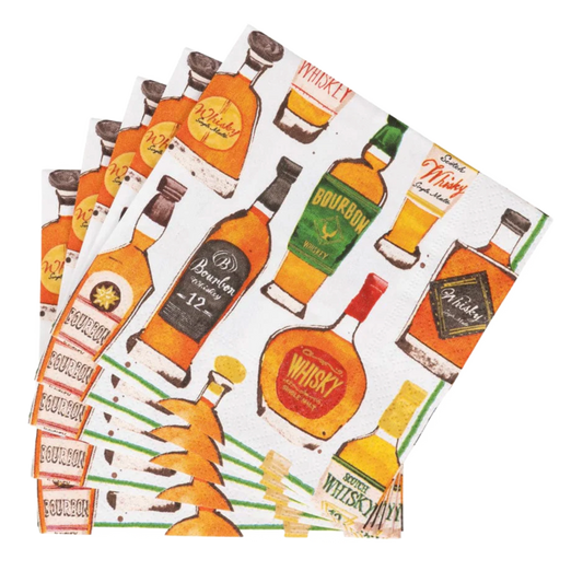 Whiskey Tasting Caspari Cocktail Napkin
