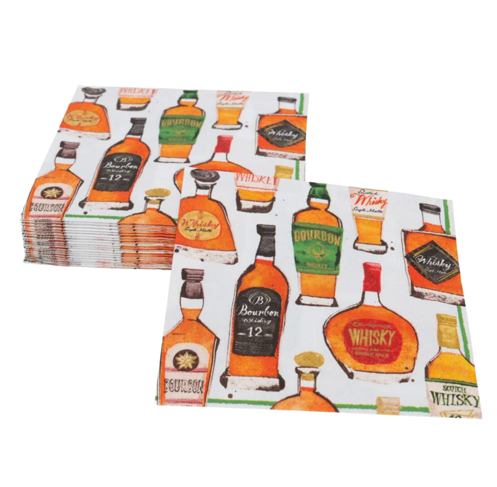 Whiskey Tasting Caspari Cocktail Napkin