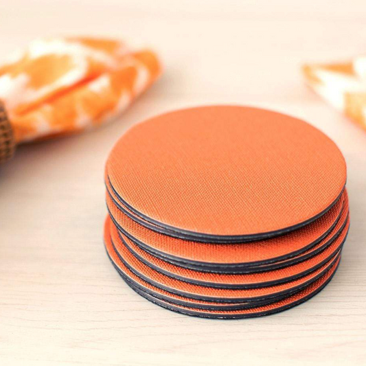 Canvas Orange Coaster