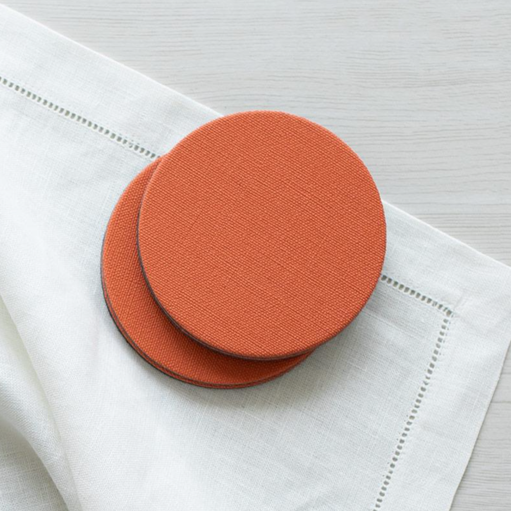 Canvas Orange Coaster