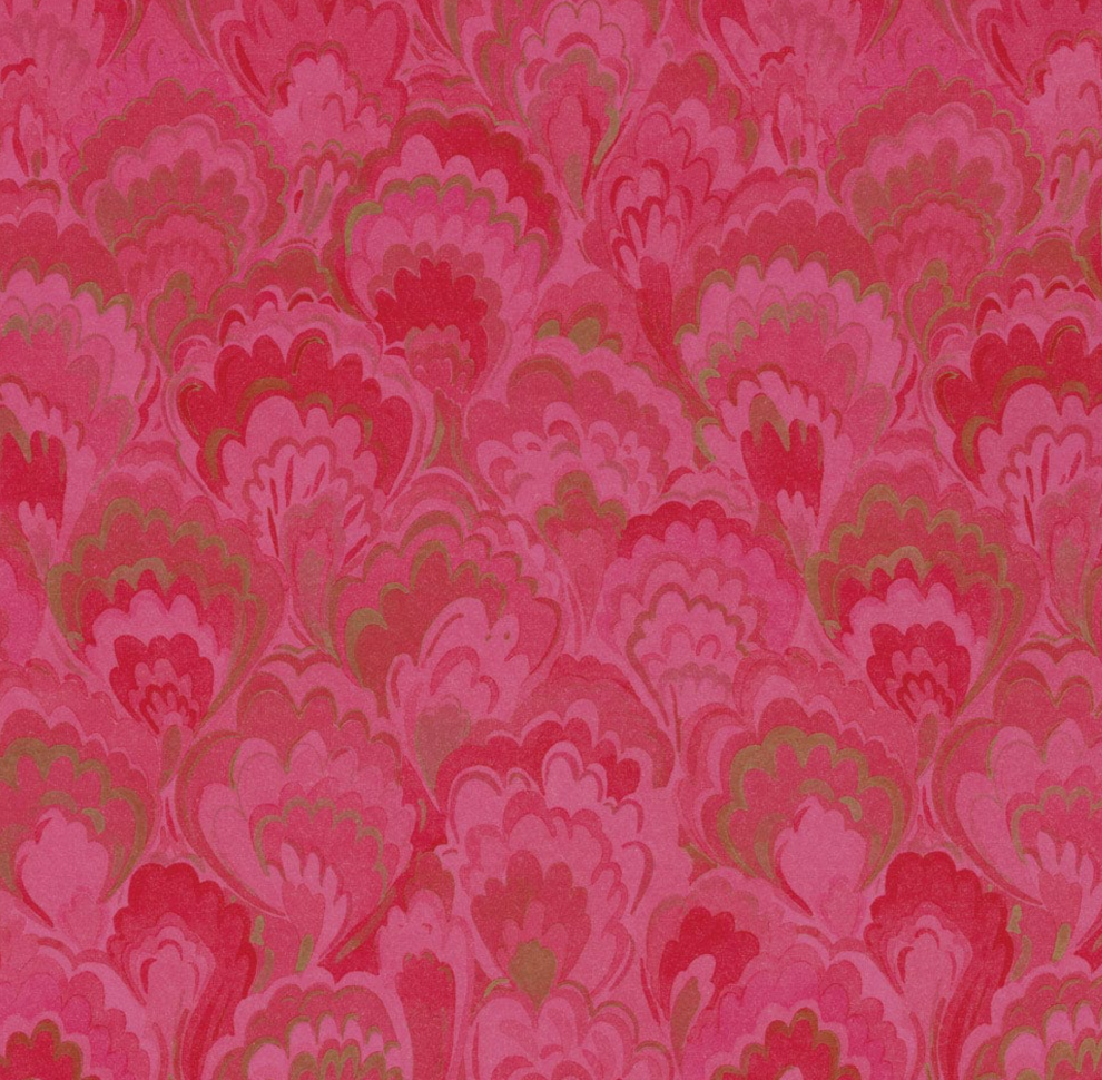 Marbled Ceramica Fuchsia & Gold Wrapping Paper