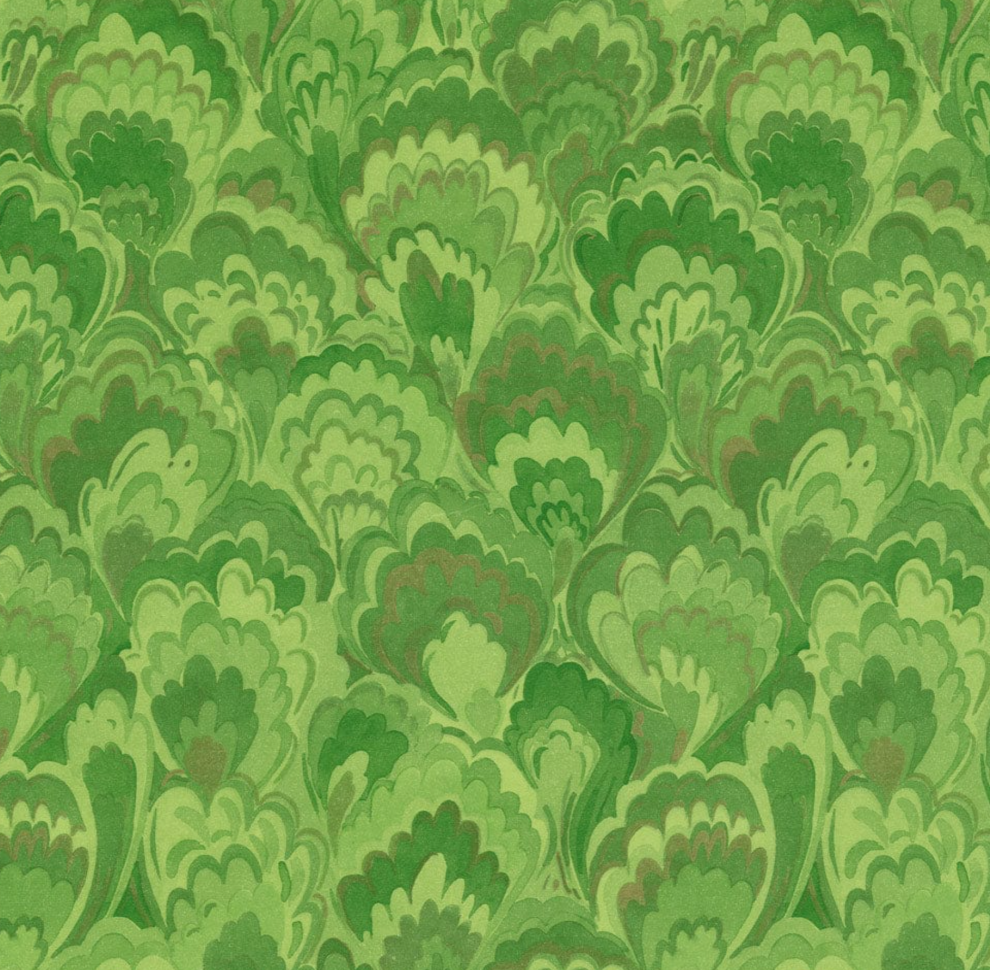 Marbled Ceramica Green & Gold Wrapping Paper