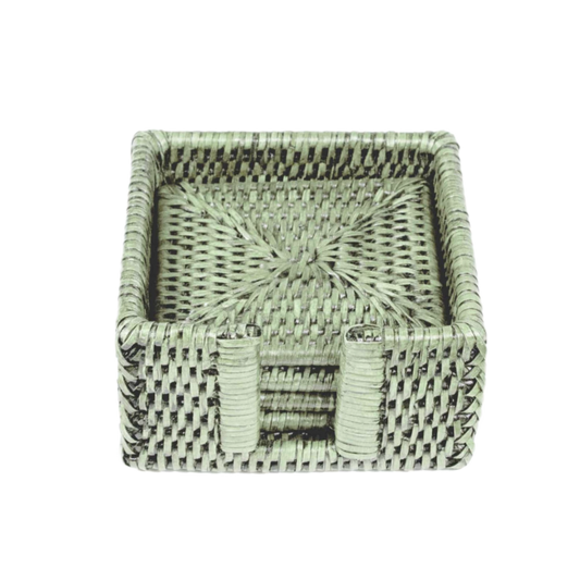 Sq Rattan Coaster