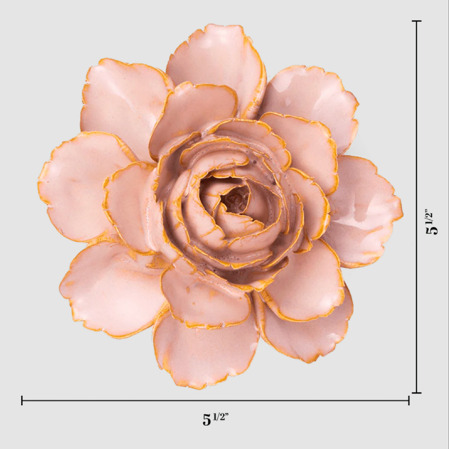 Rose Pink Camellia Pottery Flower