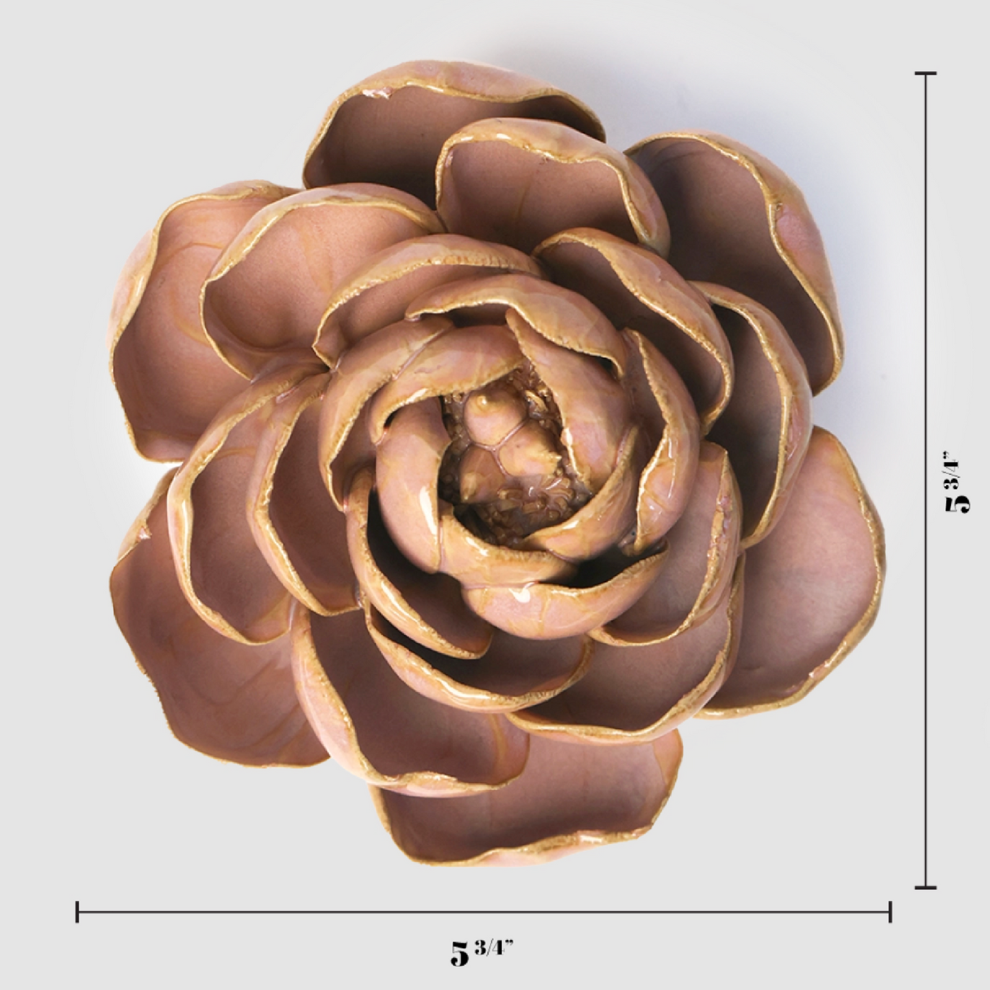 Rose Pink Big Ben Peony Pottery Flower