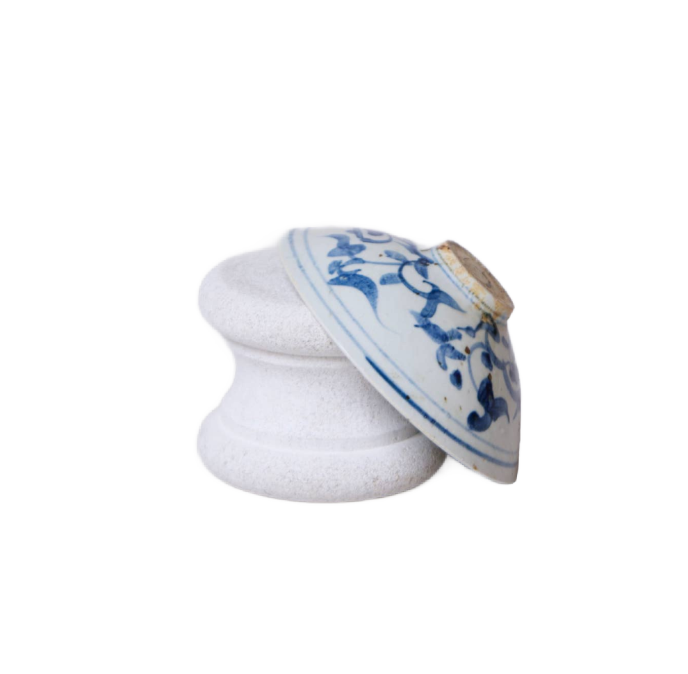 Blue and White Porcelain Peony Bowl