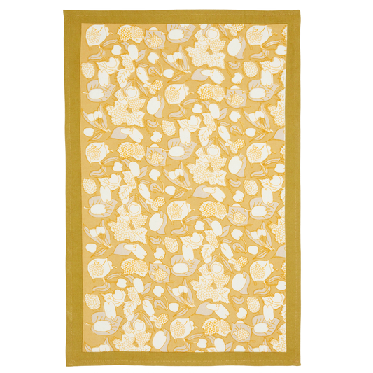Forest Harvest Grey & Mustard Tea Towel