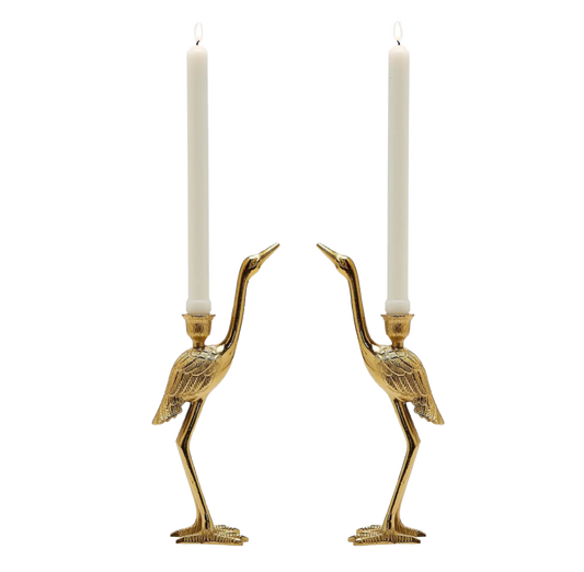 Crane Candle Holder