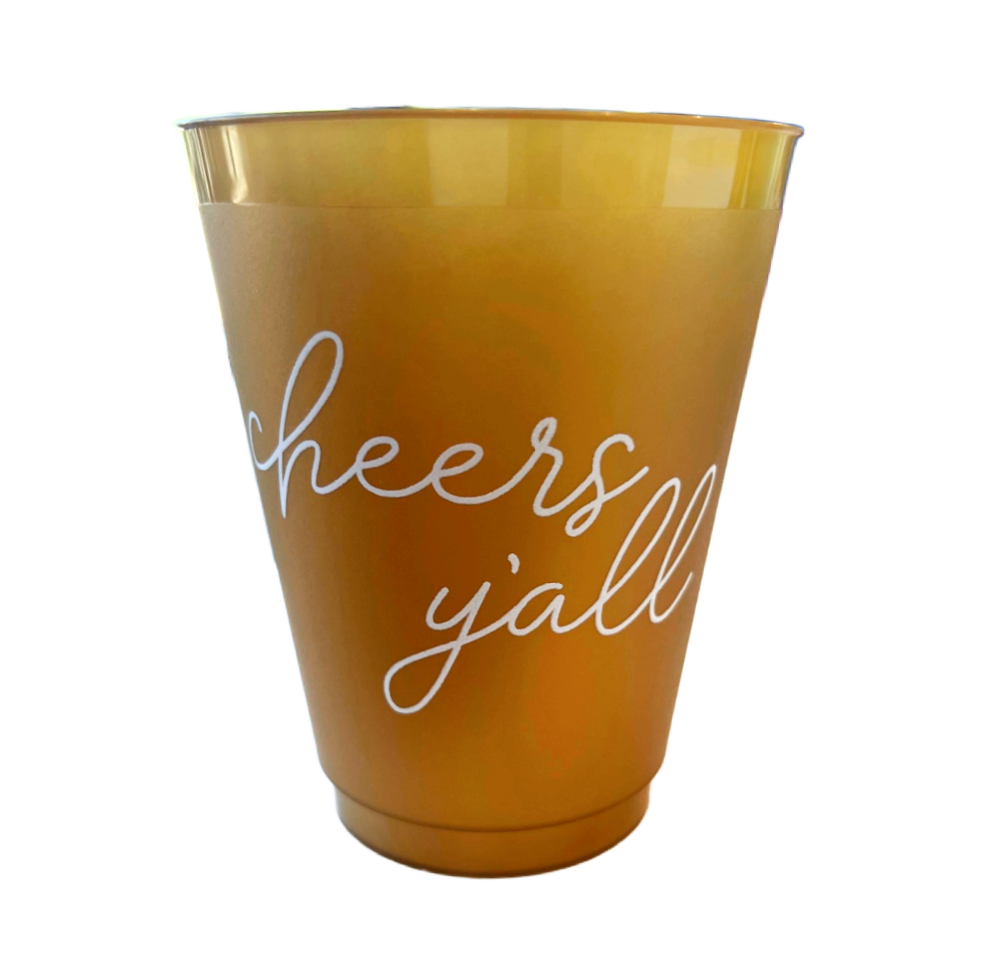 Cheers Y'all 16oz Shatterproof Cups