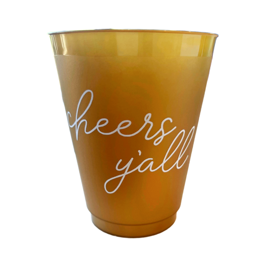 Cheers Y'all 16oz Shatterproof Cups