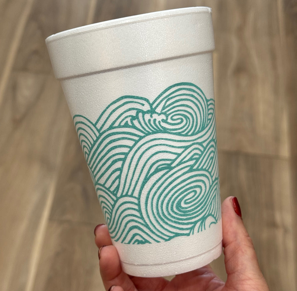 Wave 16oz Foam Cups