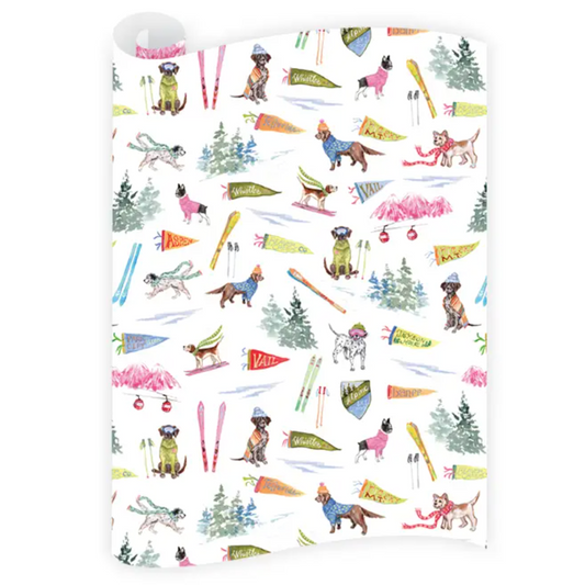 Ski Dogs Wrapping Paper