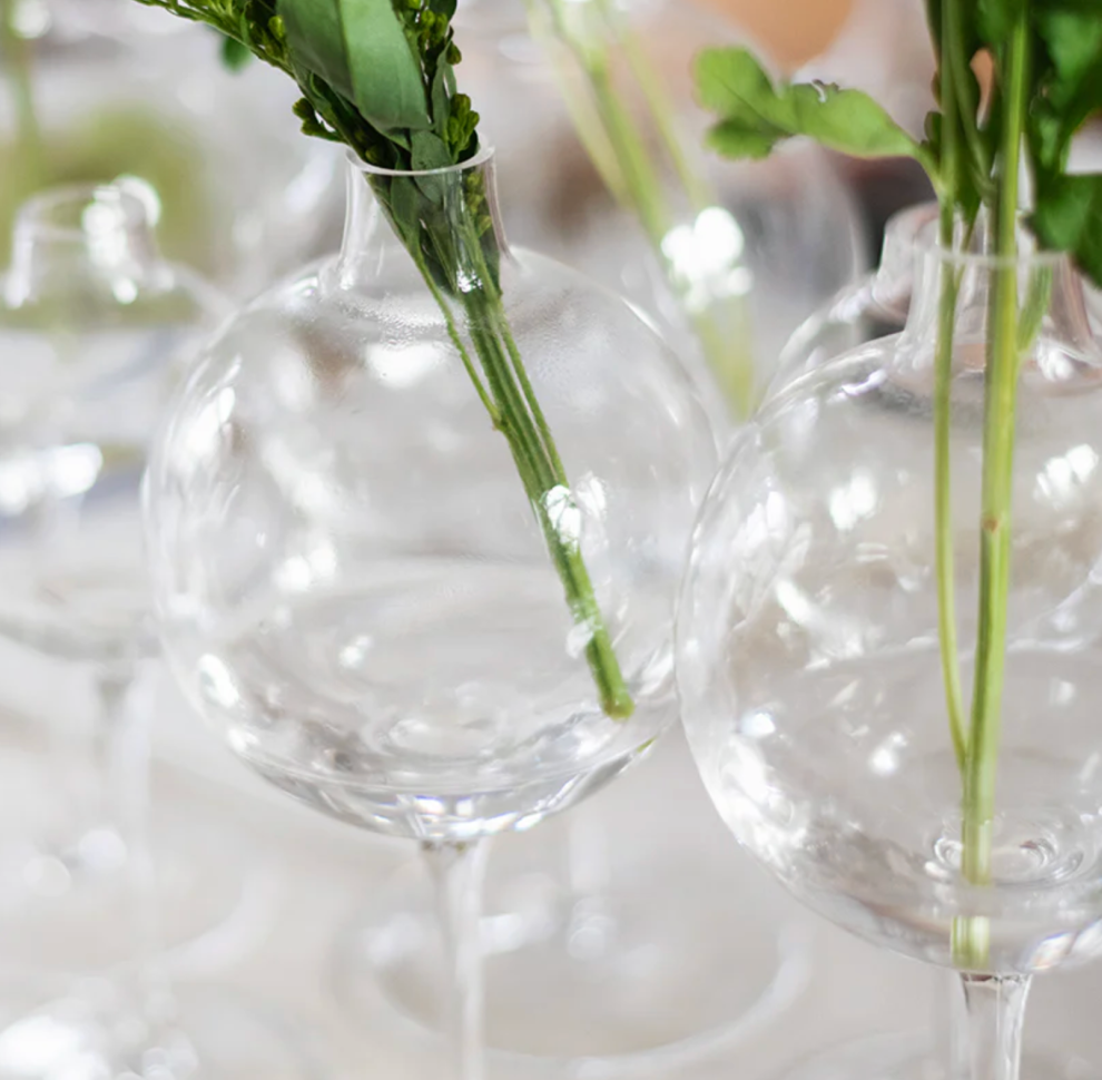 Clear Wine Glass Vase